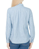 Levi's Womens Blue Modern One Pocket Dove Dot Chambray Size XL - Designer-Find Warehouse - 3