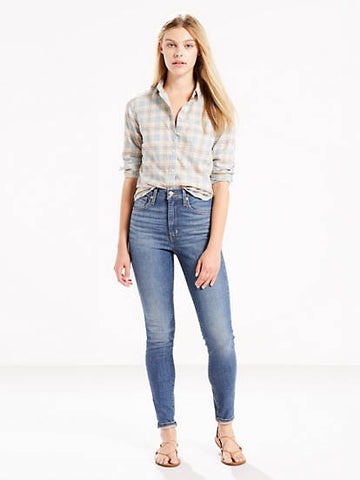 Levi's Womens Blue Mile High Super Skinny Jeans Size 0M / 25 x 30