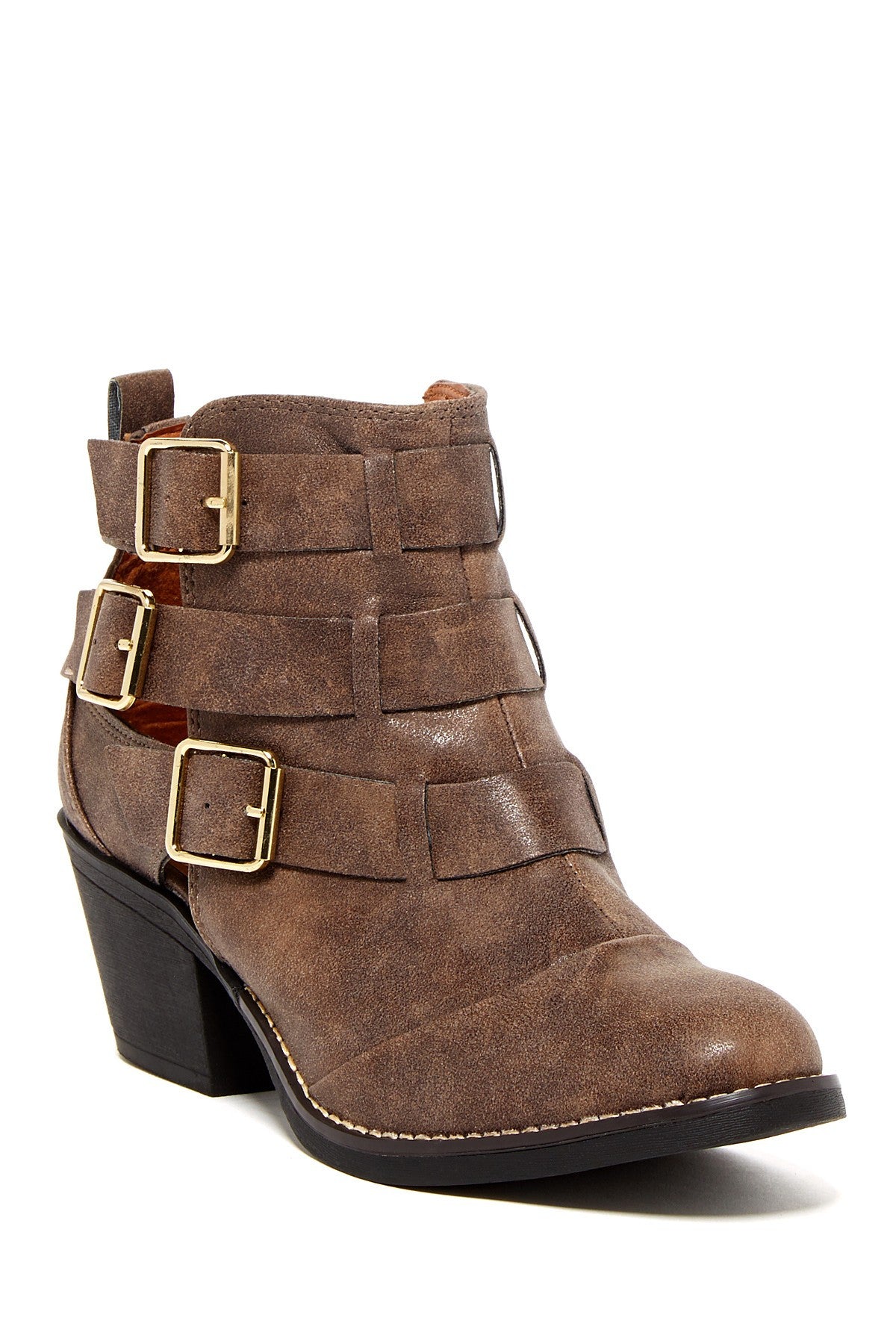 REPORT Aydin Leather Ankle Booties Boots Size 10 - Designer-Find Warehouse - 1
