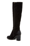 Tesori Bianca Black Suede Knee High Dress Boots Sizes 7-9.5