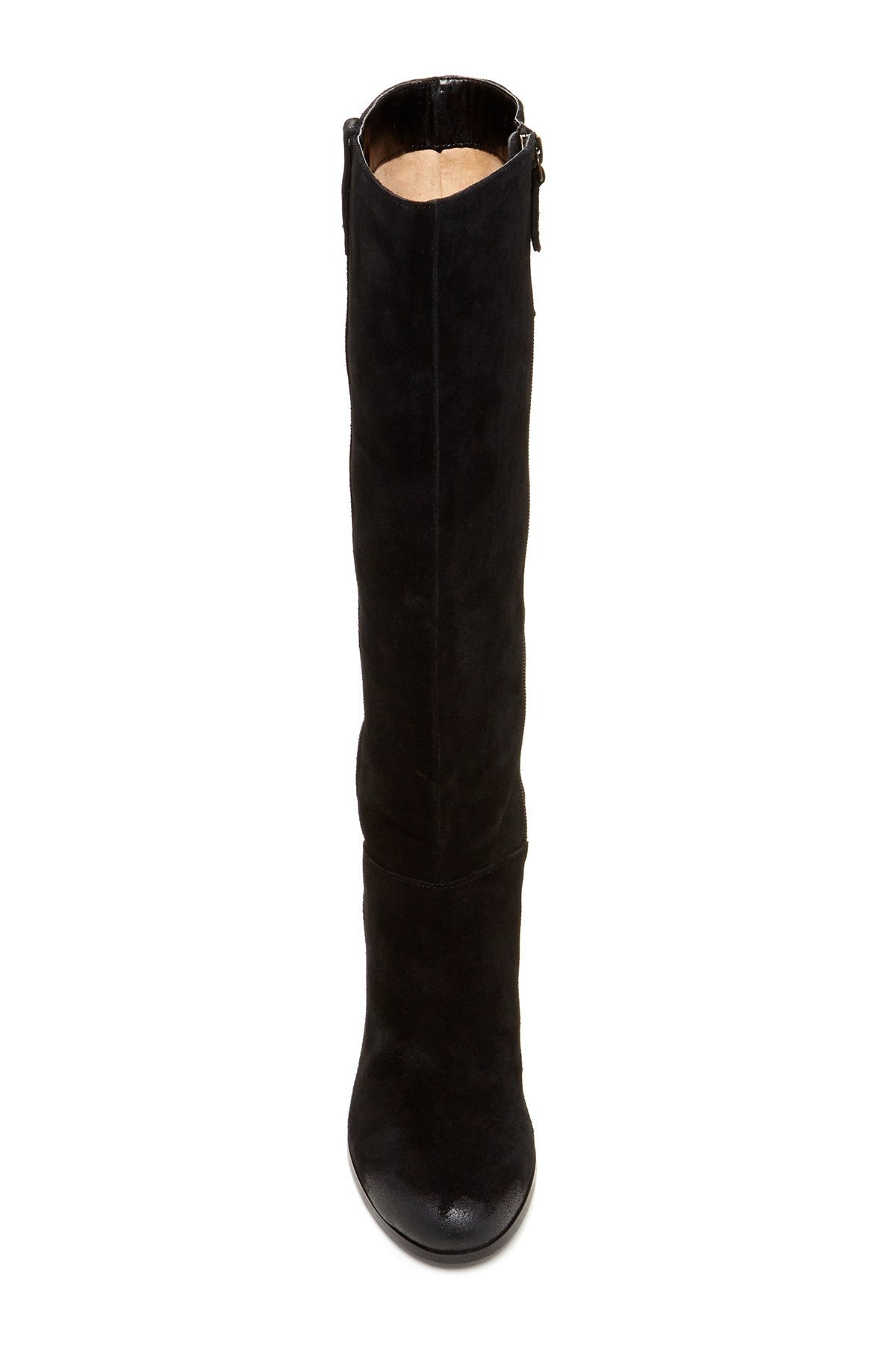 Tesori Bianca Black Suede Knee High Dress Boots Sizes 7-9.5