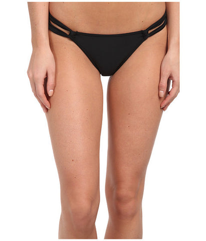 O'Neill Black Salt Water Solids Loop Tab Side Bikini Bottoms Size Small - Designer-Find Warehouse