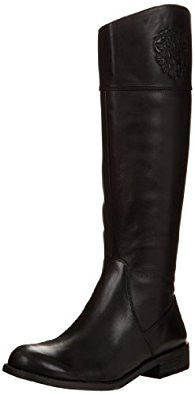 Vince Camuto Womens Kellini Black Leather Knee High Riding Boots Size 7 - Designer-Find Warehouse - 1