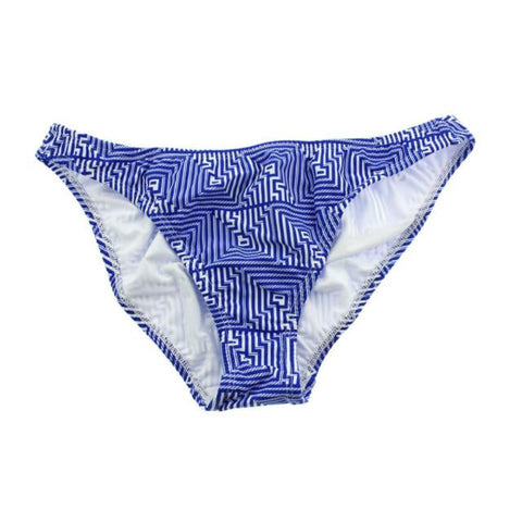 Shoshanna Swimwear 8917 Womens Blue Printed Hipster Lined Swim Bikini Bottoms Large - Designer-Find Warehouse