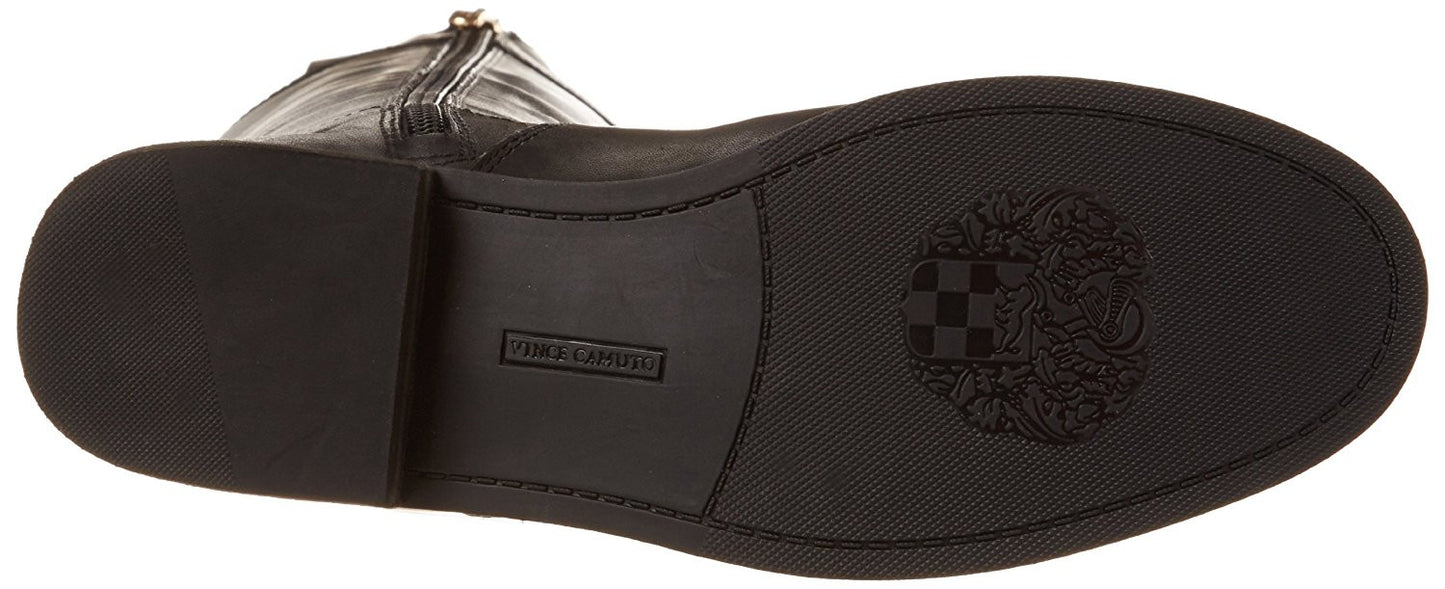 Vince Camuto Womens Kellini Black Leather Knee High Riding Boots Size 7 - Designer-Find Warehouse - 4