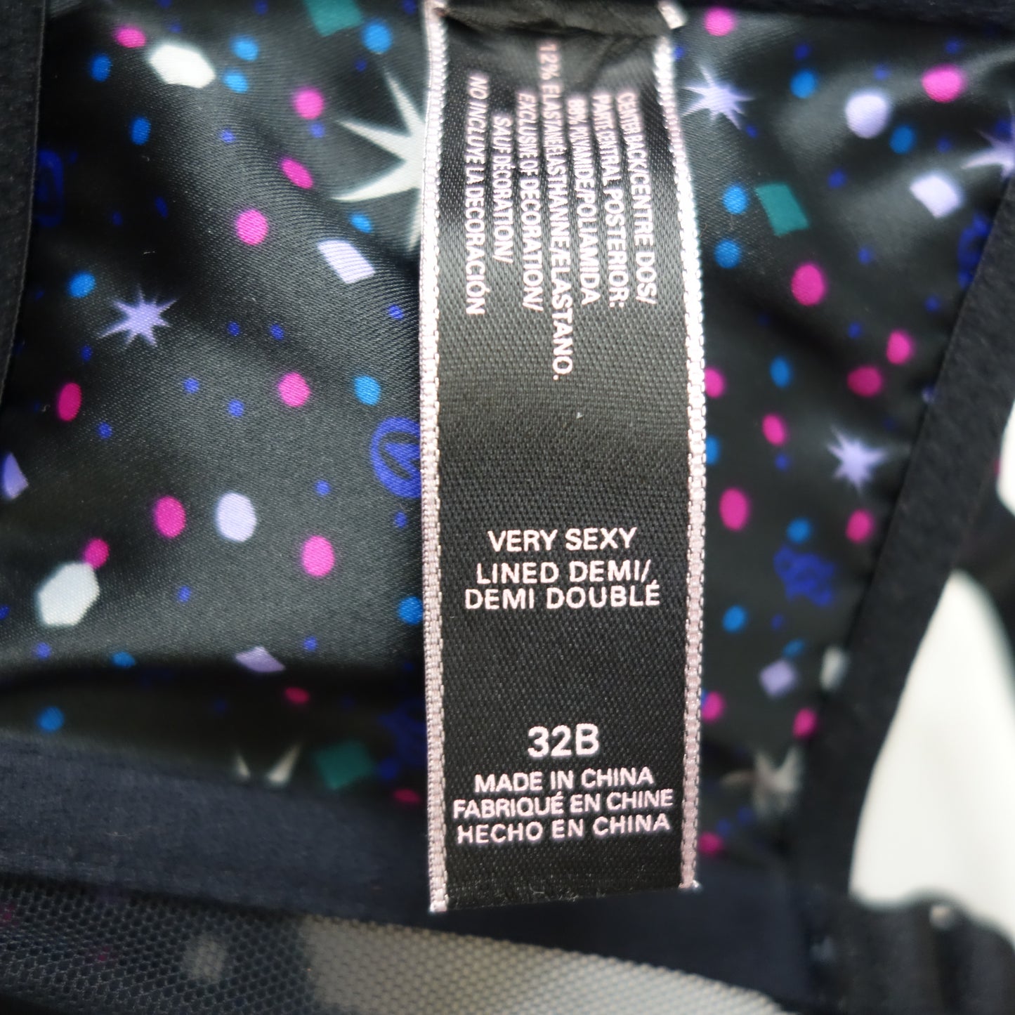Victoria Secret Very Sexy Lined Underwire Demi Bra Womens Sz 32B