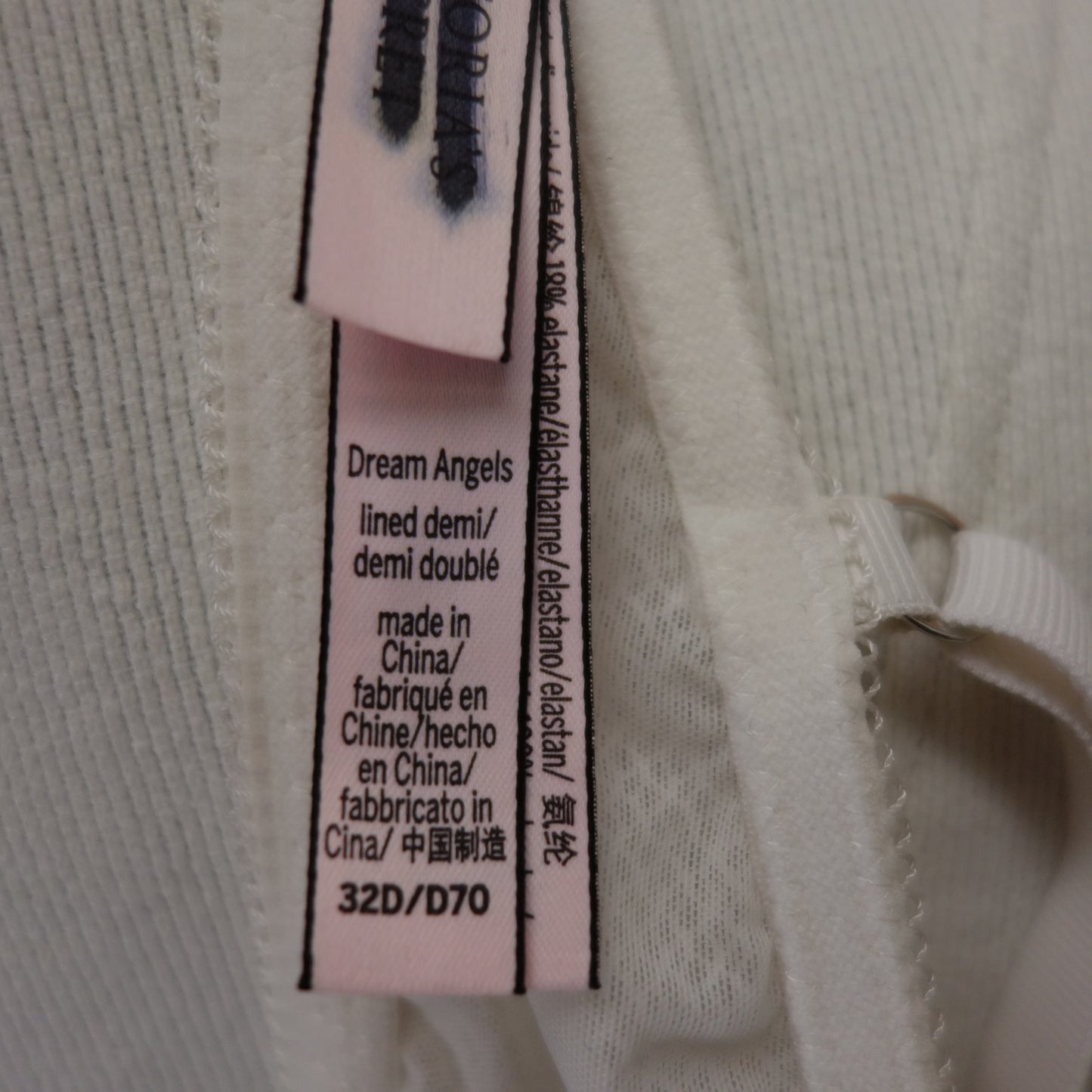 New Victoria Secret Dream Angels Lined Demi Bra In Ivory - 32D