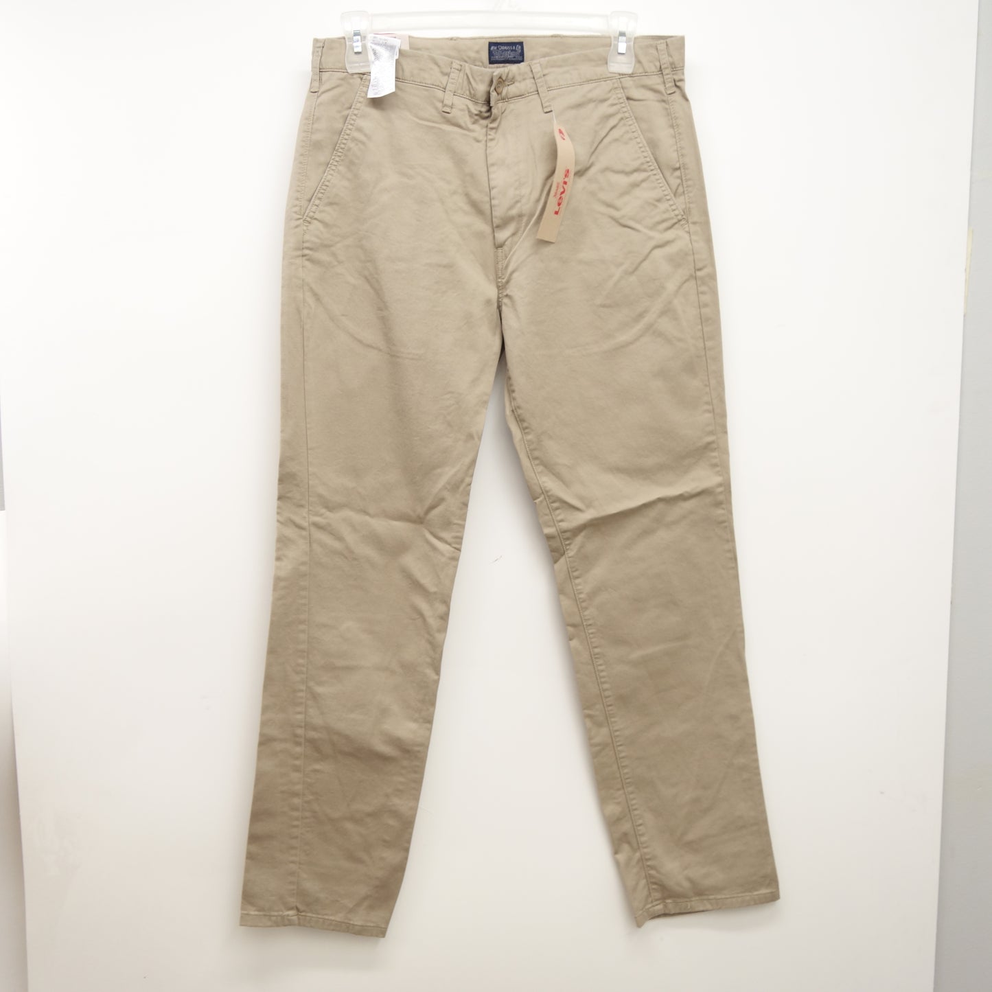 Levi's Mens Straight Stretch Light Khaki Twill Chino Dress Pants Size 34 x 34
