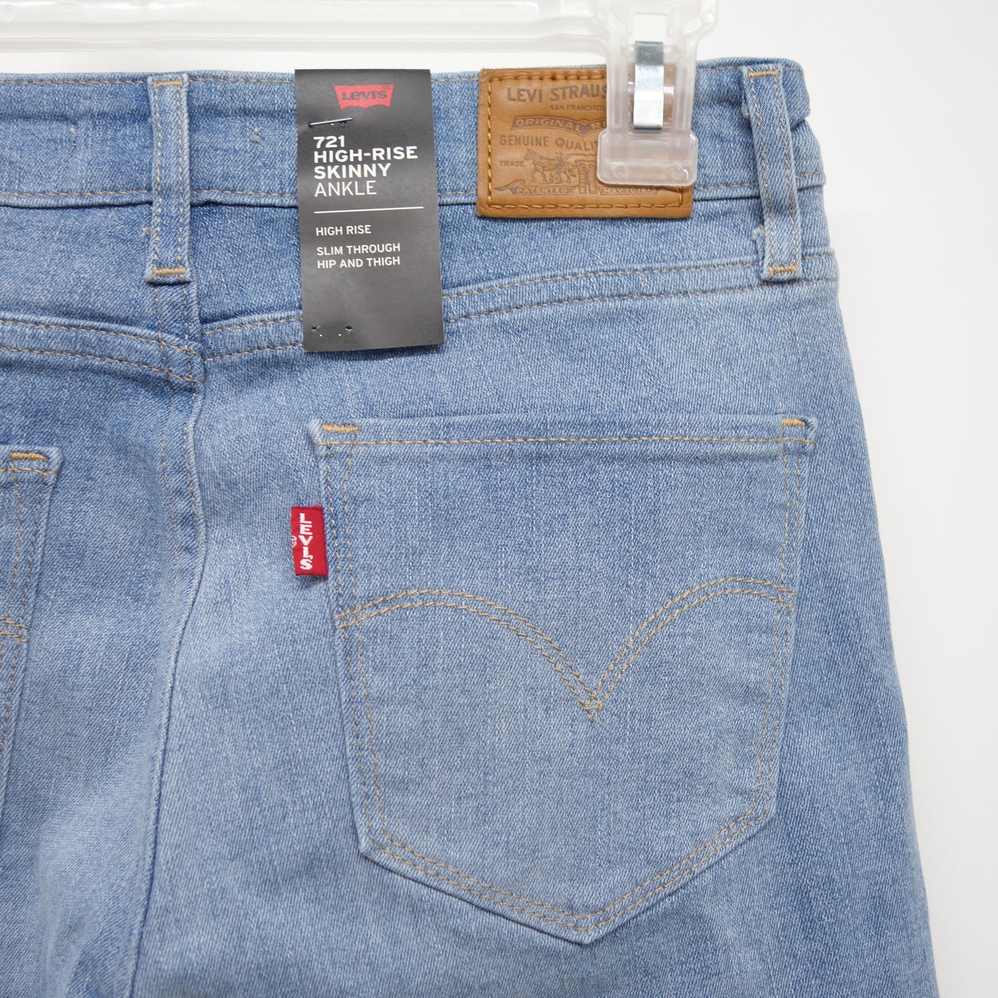 Levi's 721 0037 Womens Colorblock High Rise Skinny Ankle Jean Size 6S / 28