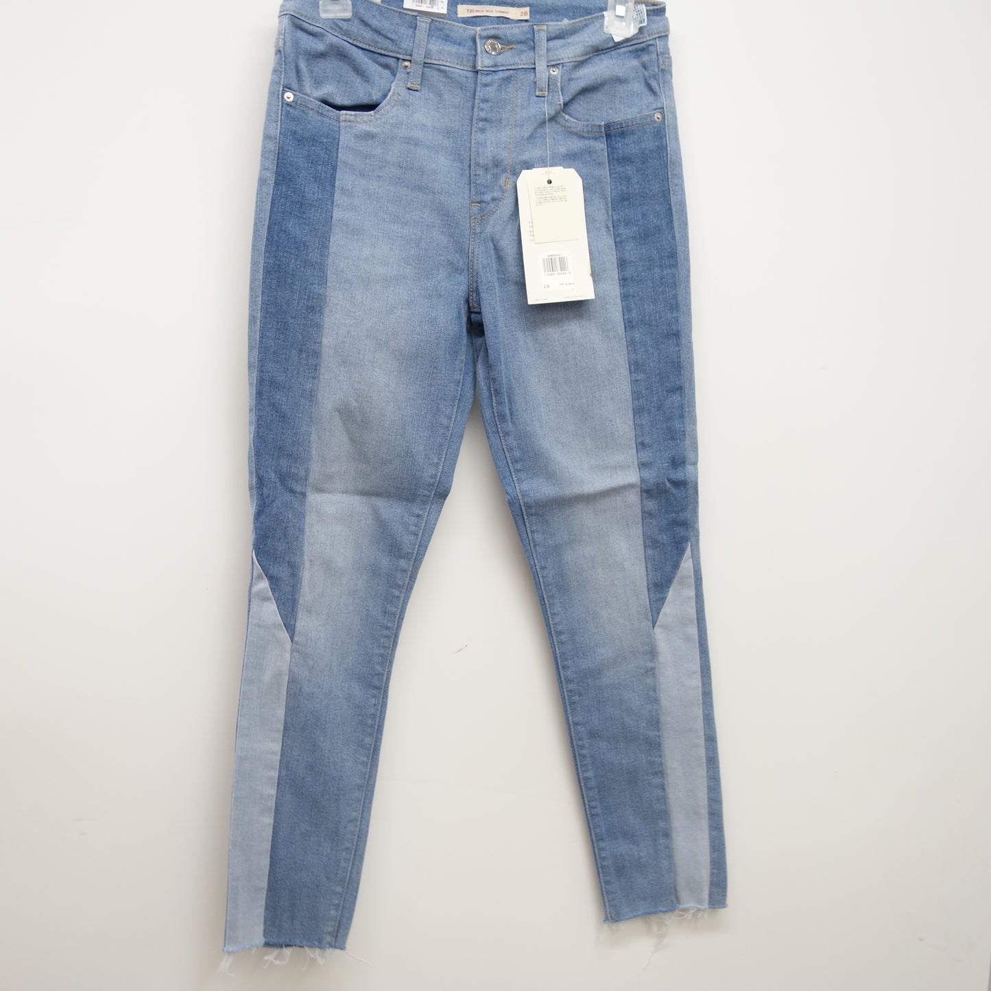 Levi's 721 0037 Womens Colorblock High Rise Skinny Ankle Jean Size 6S / 28