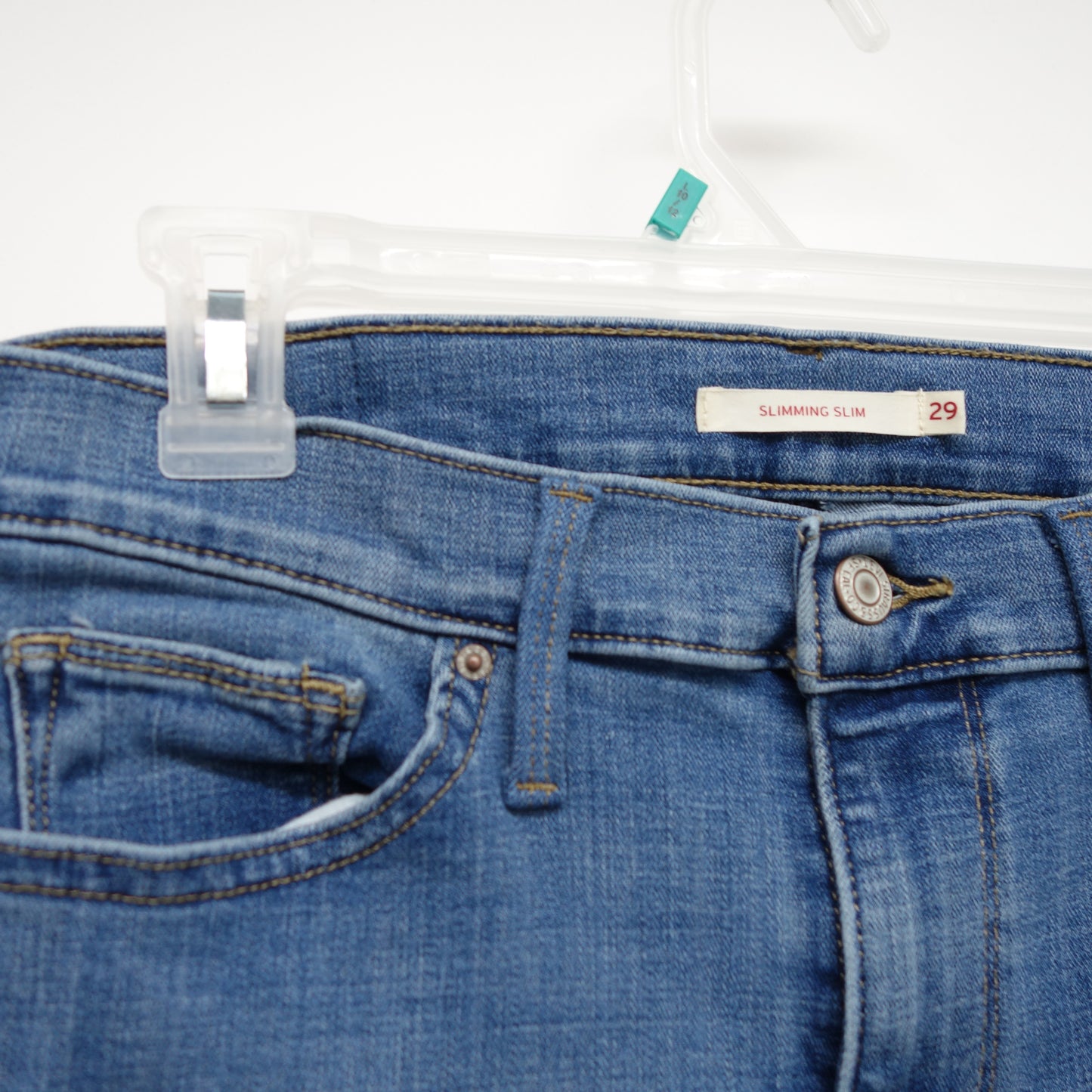 Levi's Womens Classic Mid Rise Slimming Slim Fit Stretch Denim Jeans Size 8M / 29 x 32