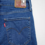 Levi's 720 0034 Womens Medium Blue Ripped High Rise Skinny Denim Jeans Size 6M / 28 x 30