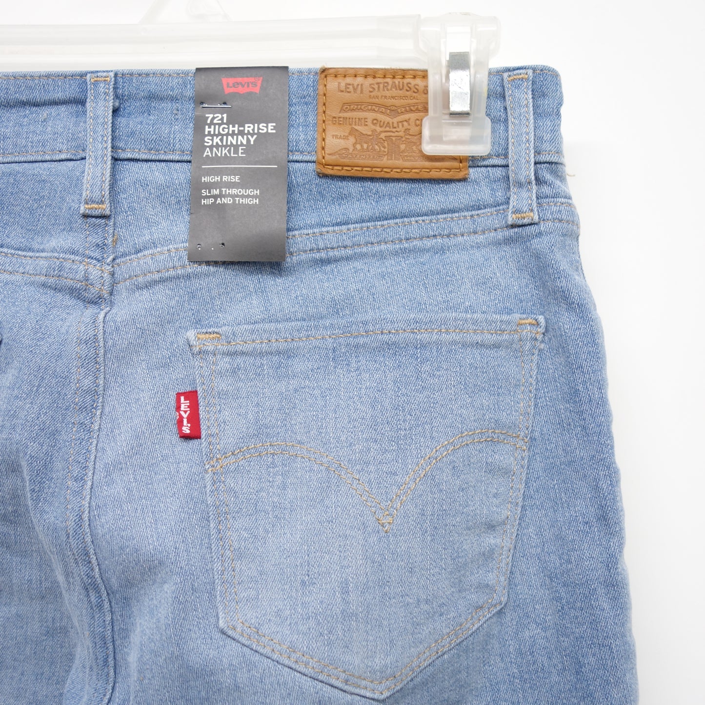 Levi's 721 0037 Womens Colorblock High Rise Skinny Ankle Jean Size 6S / 28
