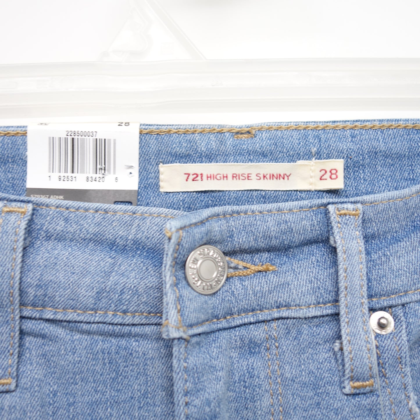 Levi's 721 0037 Womens Colorblock High Rise Skinny Ankle Jean Size 6S / 28