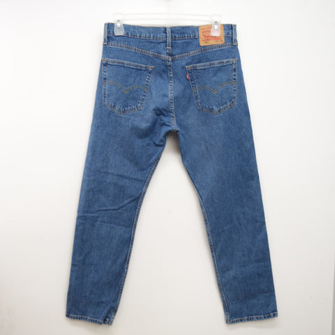 Levi's Mens 502 0363 Regular Taper Fit Medium Blue Fashion Denim Jeans Size 34 x 30