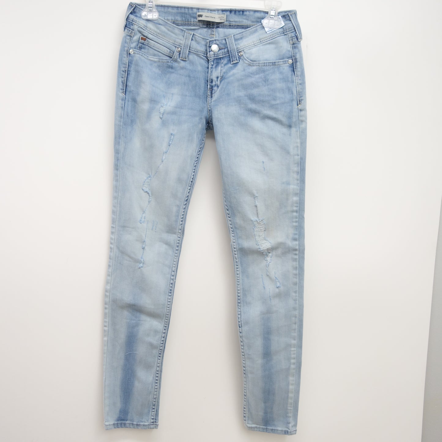 Levi's Womens Demi Curve Low Rise Skinny Light Wash Denim Jeans Size 6M / 28 X 32