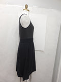 Ann Taylor LOFT Gray Back Zip Mixed Media Flare Dress Size 8 - Designer-Find Warehouse - 7