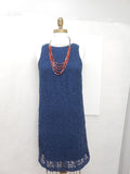 Ann Taylor LOFT Blue Tall Lace Shift Dress Size 6T - Designer-Find Warehouse - 3