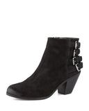 Sam Edelman Black Suede Lucca Booties Boots Size 8 - Designer-Find Warehouse - 3