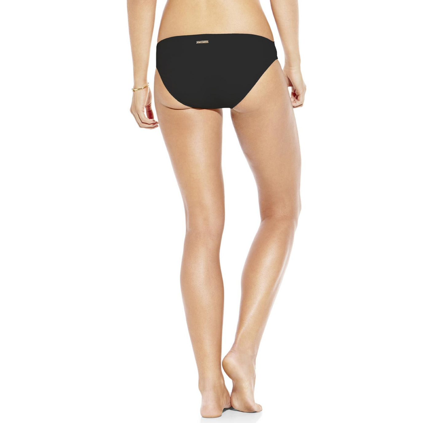 Vince Camuto Swimwear Womens Black Solid Low-Rise Bikini Bottoms Size Large - Designer-Find Warehouse - 2