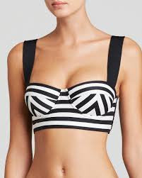 kate spade new york Georgica Beach Stripe Bralette Bikini Top Size Large - Designer-Find Warehouse - 1