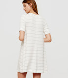 Lou & Grey Ivory Striped Signature Soft Swing Dress Size Small - Designer-Find Warehouse - 2
