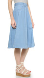 Levis Womens Vintage Sky Blue Casual A-Line Knee Length Skirt  Size 10 - Designer-Find Warehouse - 3