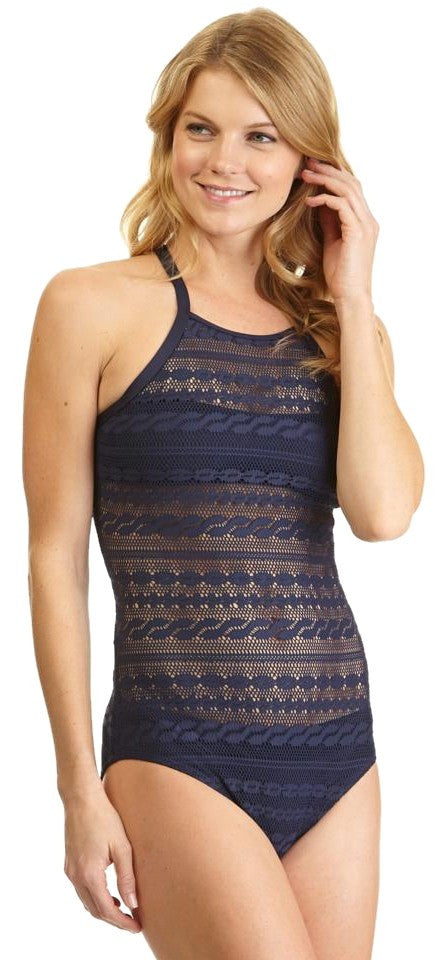 *Nautica Grand Isle Navy One Piece Swimsuit Size 8