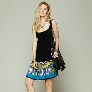 Free People Black Imperial Pin-tuck Corset Side Lace Dress Size XS - Designer-Find Warehouse - 2