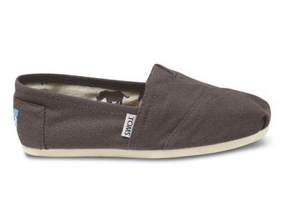 *TOMS Womens Gray Canvas Slip On Casual Shoes Size 9