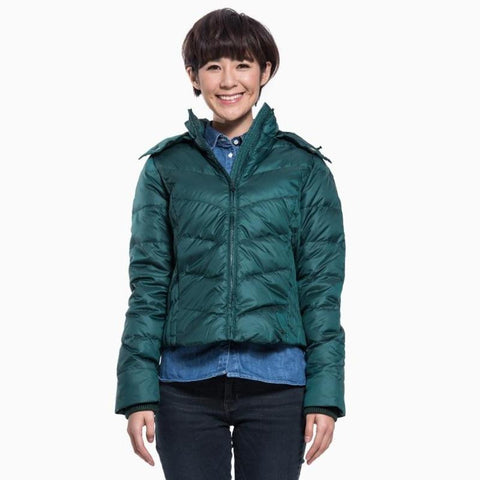 Levi's Womens Hunter Green Removable Hood Puffer Zip Down Coat Size Small - Designer-Find Warehouse - 1