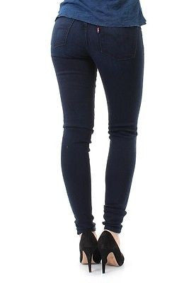 Levi's 710 0025 Super Skinny Dark Wash Denim Jeans Size 00 24 X 28 - Designer-Find Warehouse - 1