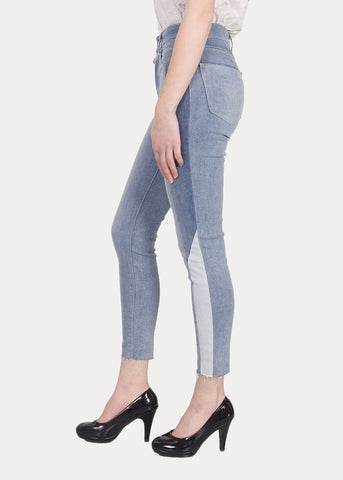 Levi's 721 0037 Womens Colorblock High Rise Skinny Ankle Jean Size 6S / 28