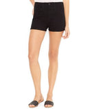 Levi's Juniors Black Cuffed High-Waist Denim Shorts Size 5 - Designer-Find Warehouse - 1