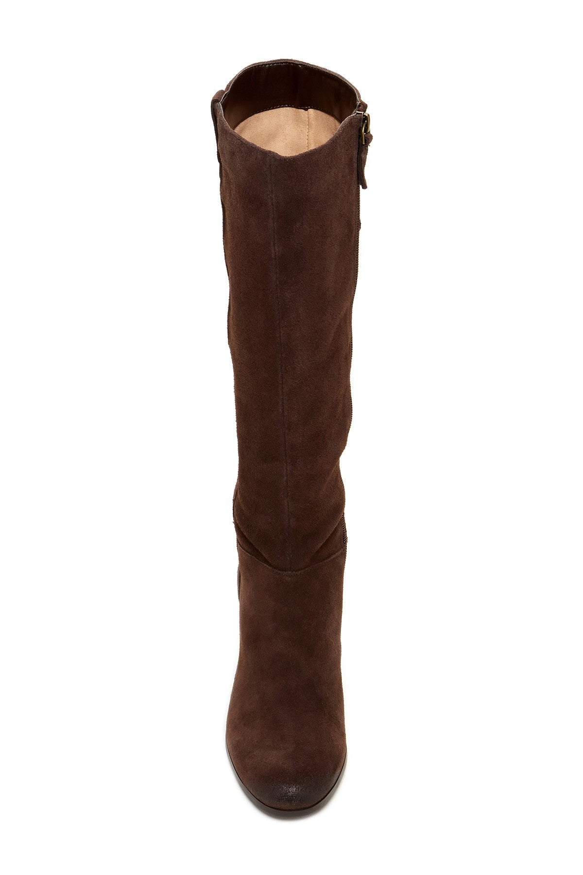 Tesori Bianca Brown Suede Knee High Dress Boots Size 12 - Designer-Find Warehouse - 2