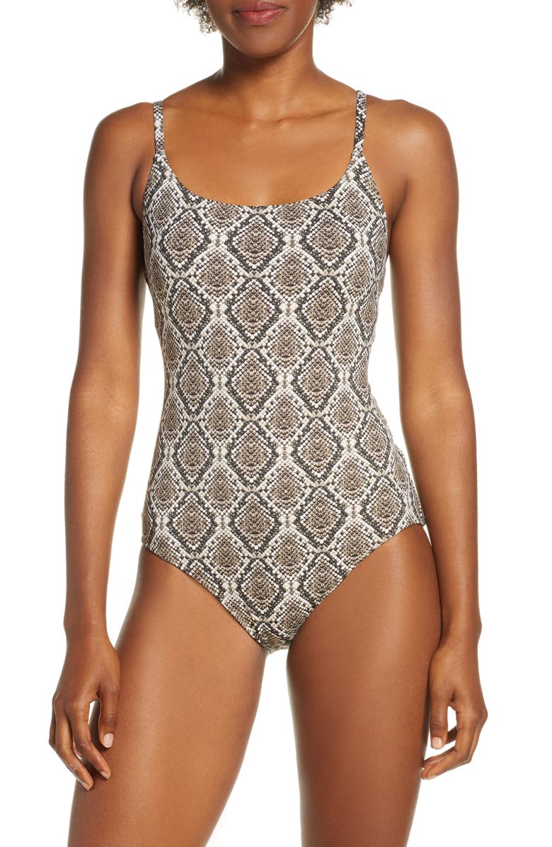 New Tommy Bahama Desert Python One-Piece Swimsuit US 12