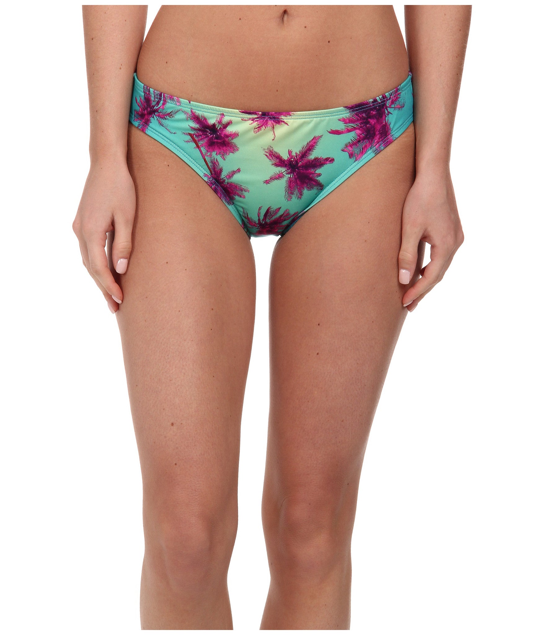 Carve Designs Blue Palm St. Barth Bikini Bottoms Size Medium - Designer-Find Warehouse - 1