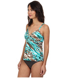 Miraclesuit Tourquise Mix Master Roswell Tankini Top Size 10 - Designer-Find Warehouse - 2