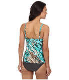 Miraclesuit Tourquise Mix Master Roswell Tankini Top Size 10 - Designer-Find Warehouse - 3