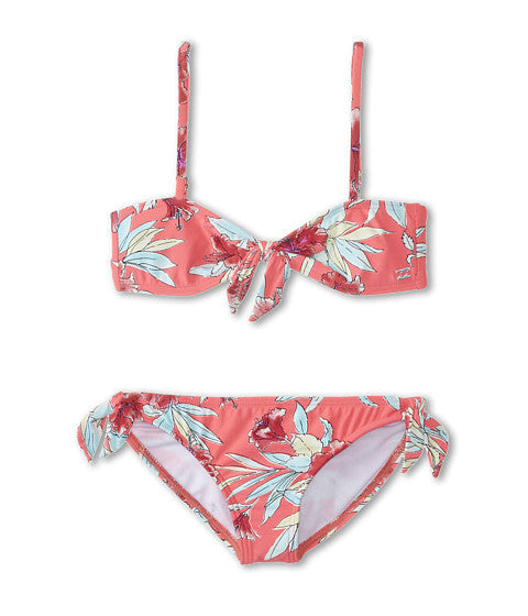 Billabong Kids Miss Hula Bandeau Set Little Kids Red Hot Bikini Size 10 - Designer-Find Warehouse