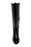 Steve Madden Black Leather Shandi Tall Riding Boots Size 6 - Designer-Find Warehouse - 2