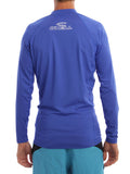 O'Neill Mens Blue L/S Basic Crew Rashguard In Pacific Size Large - Designer-Find Warehouse - 2