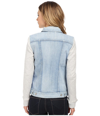 Levi's Womens Boyfriend Fleece Hybrid Trucker Jean Jacket Size Small - Designer-Find Warehouse - 3