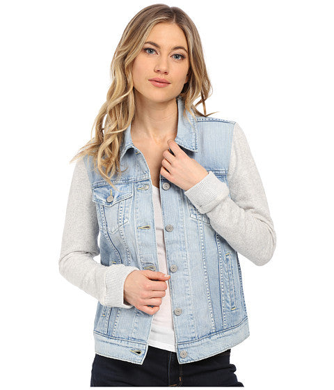 Levi's Womens Boyfriend Fleece Hybrid Trucker Jean Jacket Size Small - Designer-Find Warehouse - 1