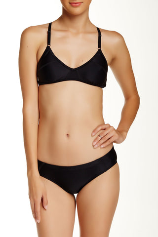 Roxy Black Rally Bikini Bottoms Size Large - Designer-Find Warehouse - 1