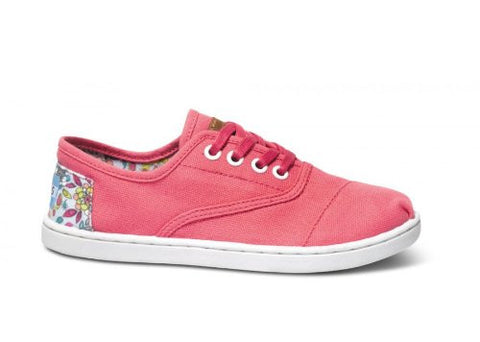 Toms Youth 10001285 Pink Inked Heel Patch Youth Cordones Shoes Size 3 - Designer-Find Warehouse - 1