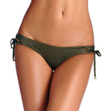 Vitamin A Swimwear Womens Green Ava Corset Hipster Bikini Bottoms Size M - Designer-Find Warehouse - 1