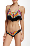 Trina Turk Black Nuevo Sol Hipster Bikini Bottoms Size 6 - Designer-Find Warehouse - 1