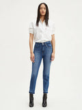 Levi's 724 0004 Womens Medium Blue High Rise Straight Denim Jeans Size 2M / 26 x 26