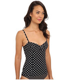 DKNY Womens Black Lets Hear It For The Dots Lingerie Tankini Top Size M - Designer-Find Warehouse - 2